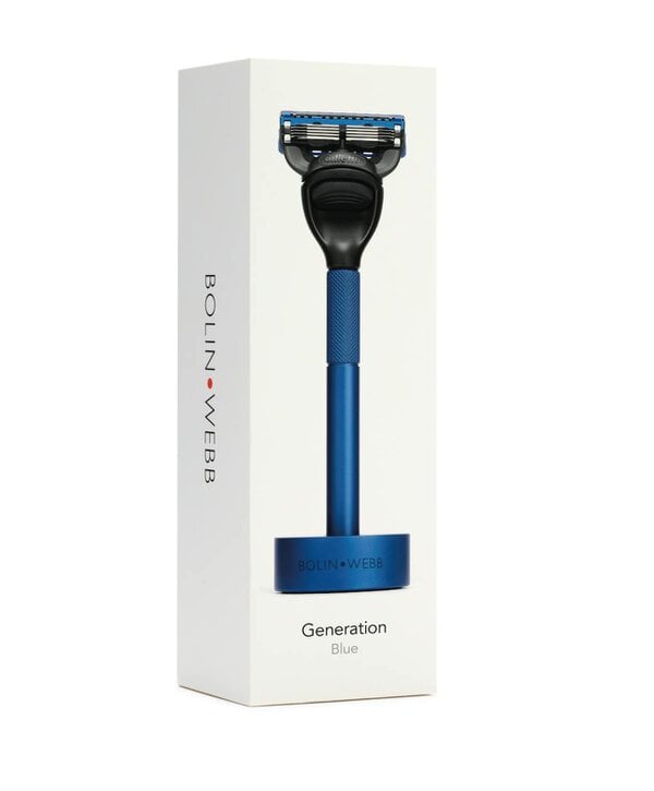 Bolin Webb Generation Blue Shaving Set with Stand - Gillette Fusion Razor