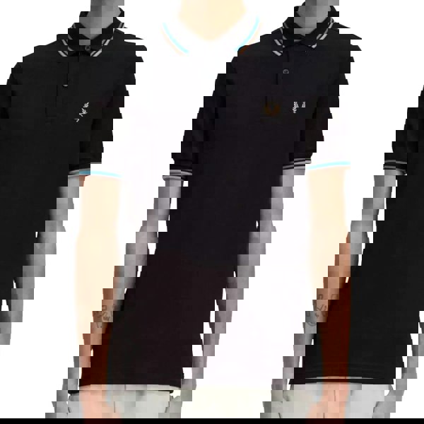 Fred Perry M3600 T45 Black Polo Shirt Mens XS