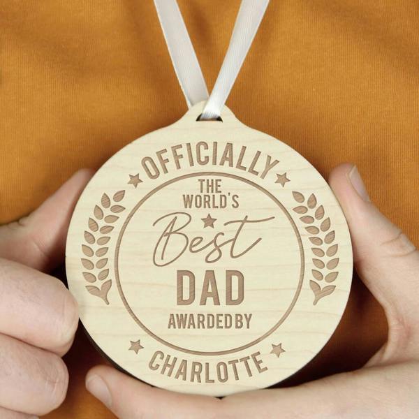 Personalised 'Officially The Best' Medal - product in use