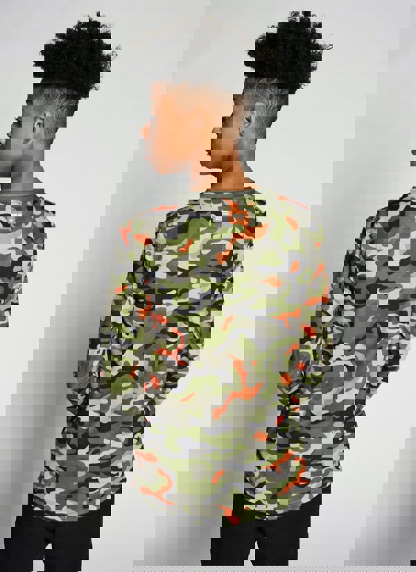 Beat Boyz Club QuarterPipe Longsleeve T-Shirt - Orange Pop Camo