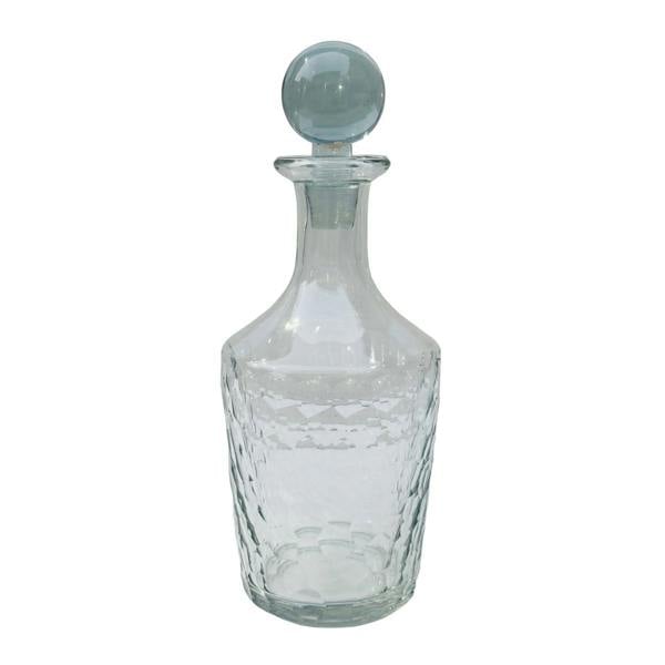 Culinary Concepts Clear Cut Glass Decanter with Glass Stopper