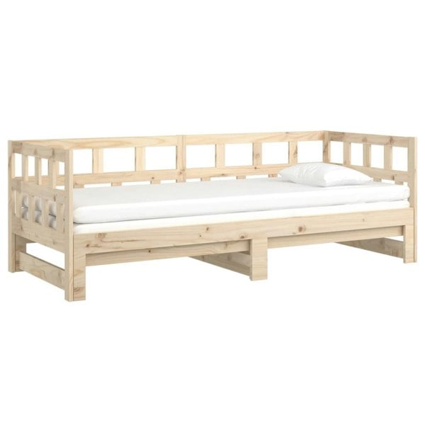 Berkfield Pull-out Day Bed Solid Wood Pine 2x(80x200) cm