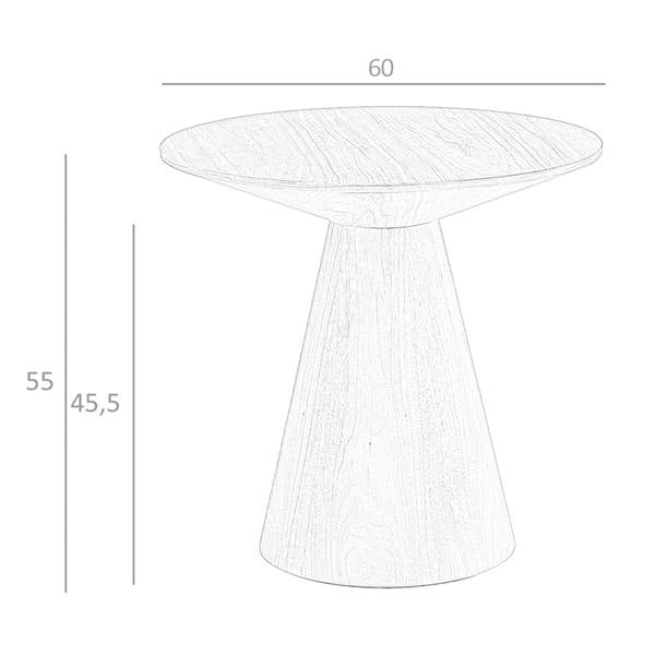 Angel Cerdá Round walnut corner table 2043