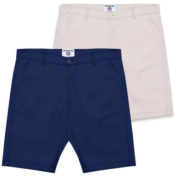 Lambretta Mens Chino Casual Classic Shorts
