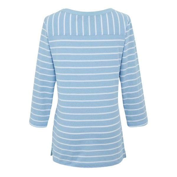 Regatta Women's Baylette II Striped T-Shirt - Chambray Blue/White