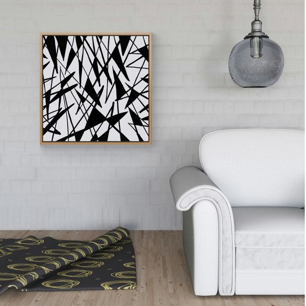 Warren Reed Brush Abstract Pattern Framed Canvas