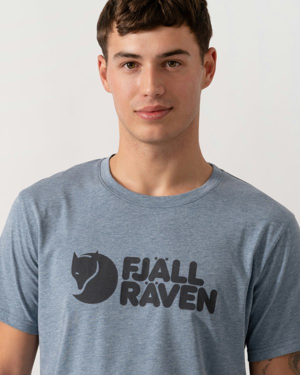 Fjallraven Logo Mens T-Shirt - Uncle Blue/Melange 520-999