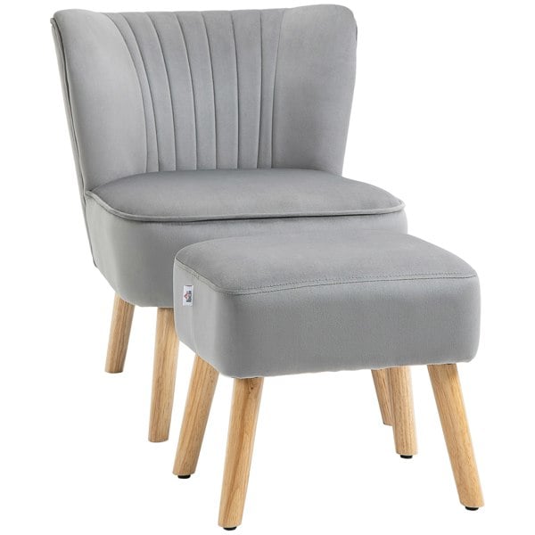 Accent Chair with Ottoman