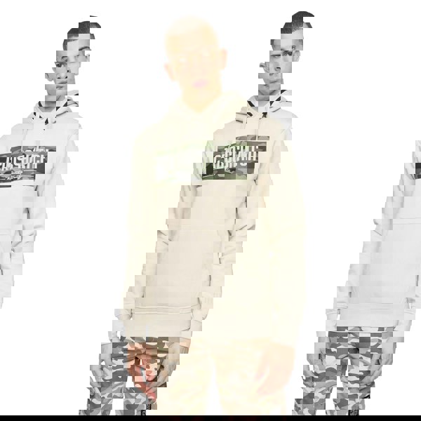 Crosshatch Mens Camtort Hoodie - Light Stone