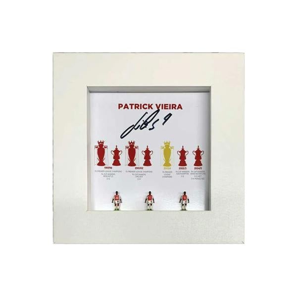 Unbranded Patrick Vieira signed hand painted Arsenal Subbuteo style display