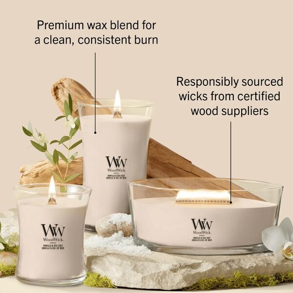 Woodwick Vanilla & Sea Salt Large Hourglass Candle