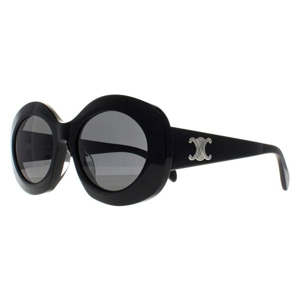Celine Sunglasses Triomphe CL40292U 01A Shiny Black Smoke Grey