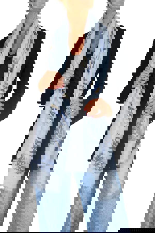 Paulo Due Feather Print Lightweight Scarf with Gold Lurex Detail