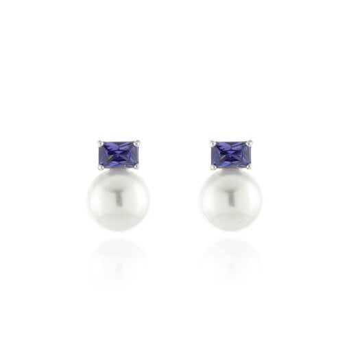 Cachet London Corin Silver Tanzanite Clip On Earrings