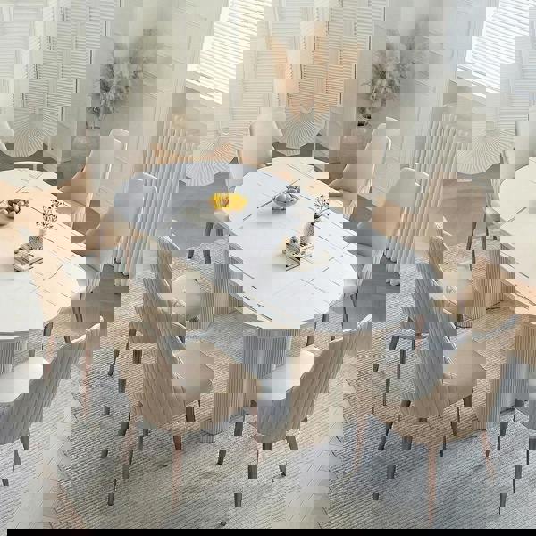 Weilai Concept Peru Oval Dining Table, White