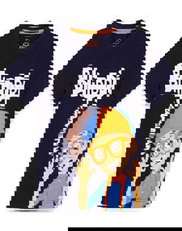 Blippi Unisex Kids Blue Character Short Sleeved T-Shirt