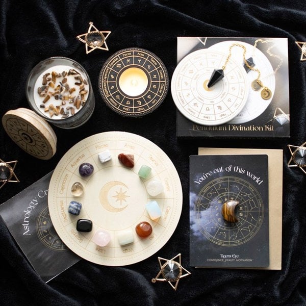 Serano Out Of This World Tiger's Eye Crystal Moon Greeting Card