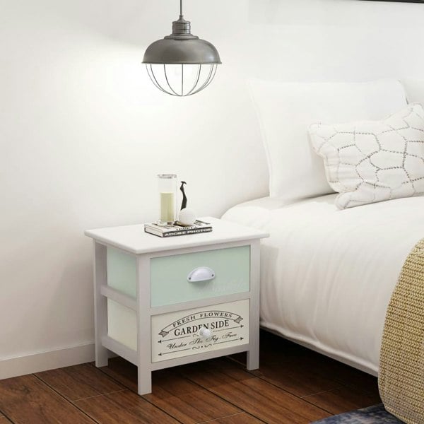 Berkfield French Bedside Cabinets 2 pcs Wood