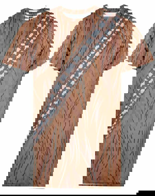 Star Wars Mens Brown Chewbacca Short Sleeved T-Shirt