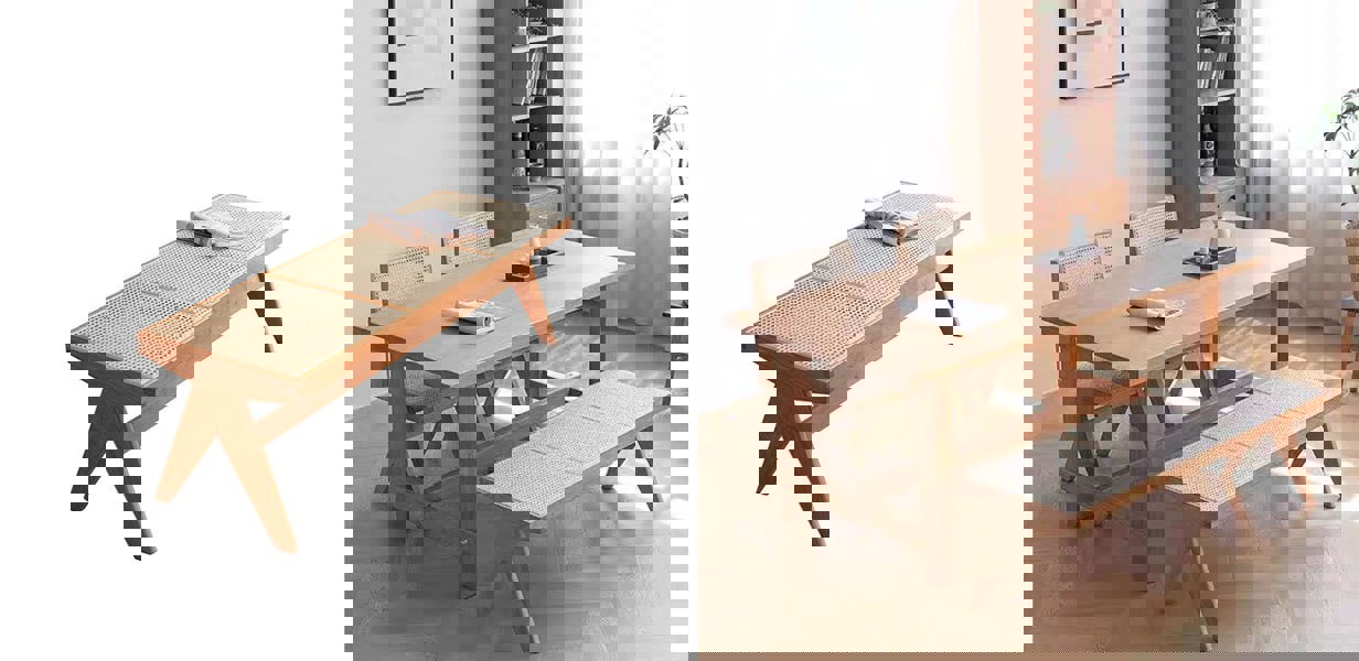 Noah Rattan Bench, Wood-Rit Concept-Rit Concept