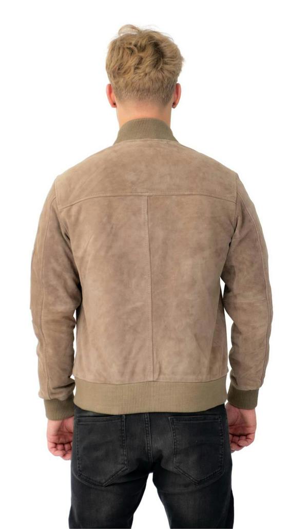 Infinity Leather Mens Goat Suede MA-1 Bomber Jacket-Auckland