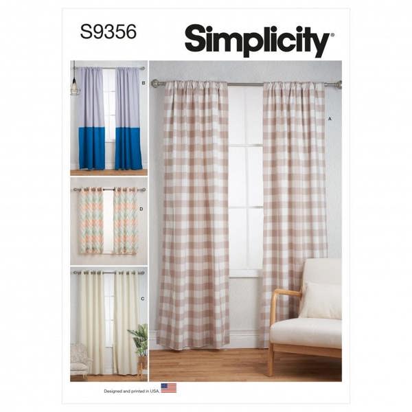 Simplicity Sewing Pattern 9356, Curtains OS (One Size) - Easy