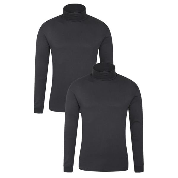 Mountain Warehouse Mens Meribel Thermal Top (Pack of 2) - Black - 