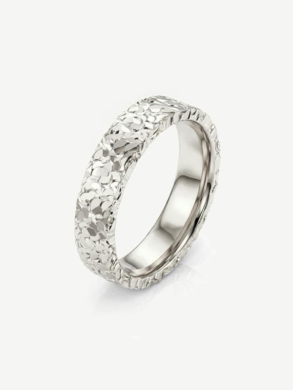 MUCHV Textured Band Ring