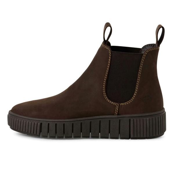 Tamaris Womens Brown Leather Chelsea Ankle Boots