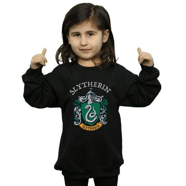 Harry Potter Girls Slytherin Crest Sweatshirt - Black