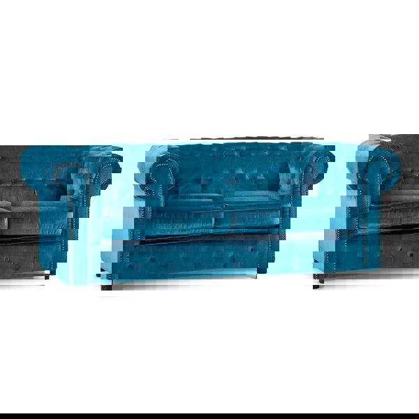 Furnishings For Less Ashbourne Chesterfield Plush Velvet 3 Seater