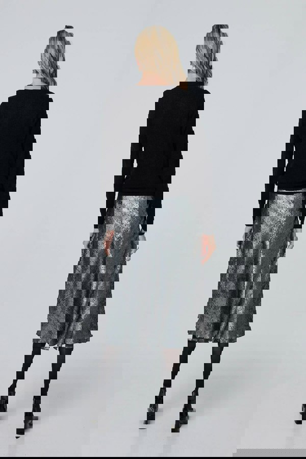 Black | Sparkly Fine Knit Slim Jumper
