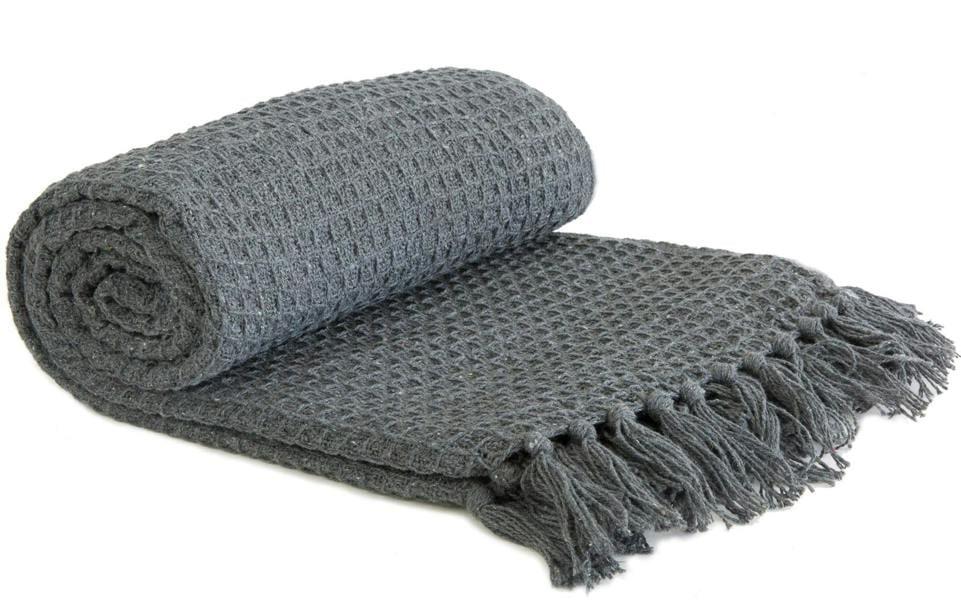 Honeycomb Throw 70x100" Charcoal