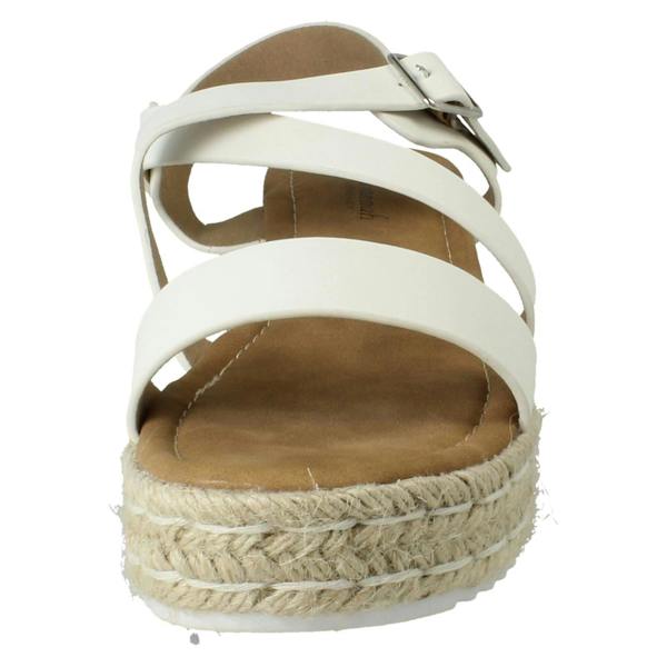 Savannah Ladies Savannah Cross Strap Platform Buckle Fastening Casual Sandals F12094