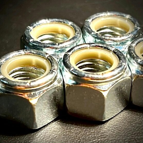 Fixaball UNC Hex Nyloc Nut Steel Zinc BZP P Type DIN982