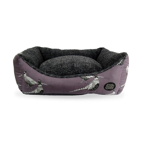 Snug and Cosy Pets Heather Pheasant Print Bed