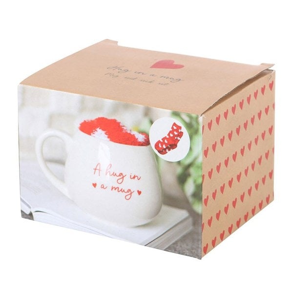 Serano Hug in a Mug Heart Mug and Socks Set
