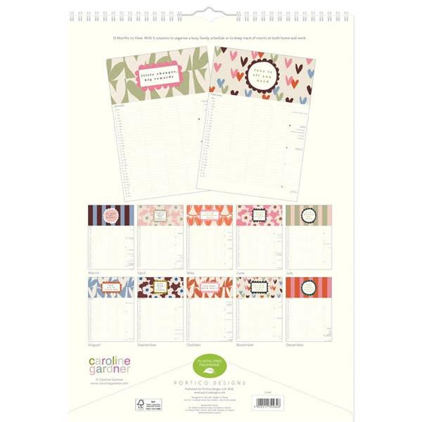 Caroline Gardner, Hearts Family Organiser 2027, Family Planners, Month To View, Art, Gift
