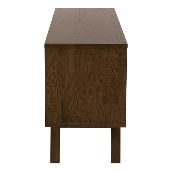 Wyld Haus Jyvaskyla Dark Oak Wood Sideboard 4 Drawers 1 Sliding Door