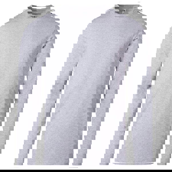 Moschino Mens Taped Shoulders Long-Sleeved T-Shirt - Grey - 