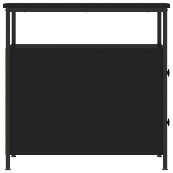 Berkfield Bedside Cabinets 2 pcs Black 30x60x60 cm Engineered Wood