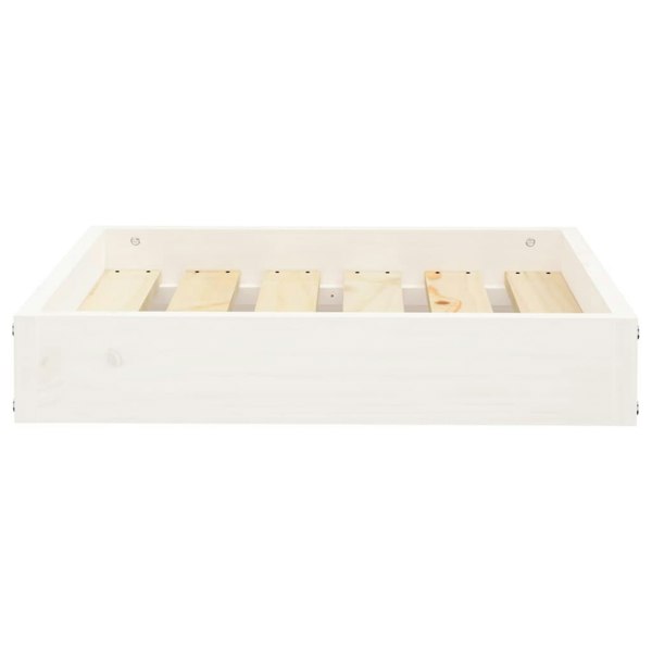 Berkfield Dog Bed White 51.5x44x9 cm Solid Wood Pine
