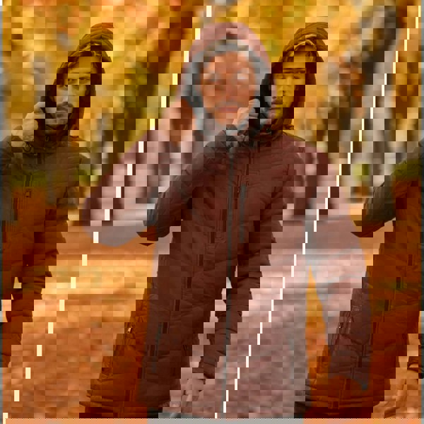 Leather Company Men's Leather Puffer Jacket Hooded Quilted Winter Coat