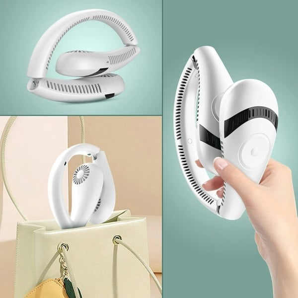 Generise Bladeless Neck Fan - 3 Speed, Foldable - White
