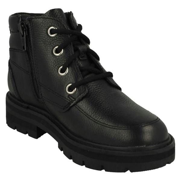 Clarks Girls Clarks Lace Up Detailed Ankle Boots Prague Zip