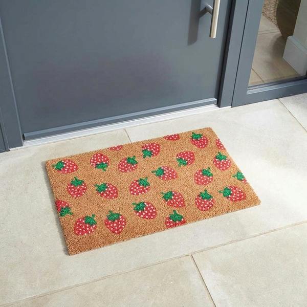Garden Greatness Strawbs! Natural Coir  Doormat