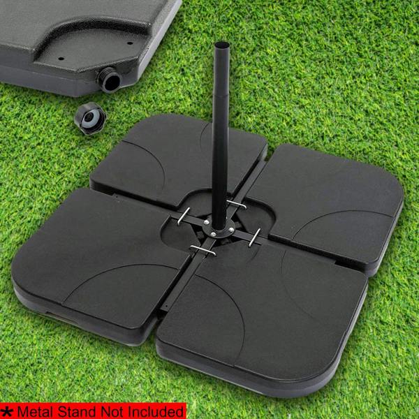 Shatchi Parasol Stand Base 4pcs Square Heavy Duty For Patio Yard Umbrella Cantilever Garden Outdoor Filled By Sand Water