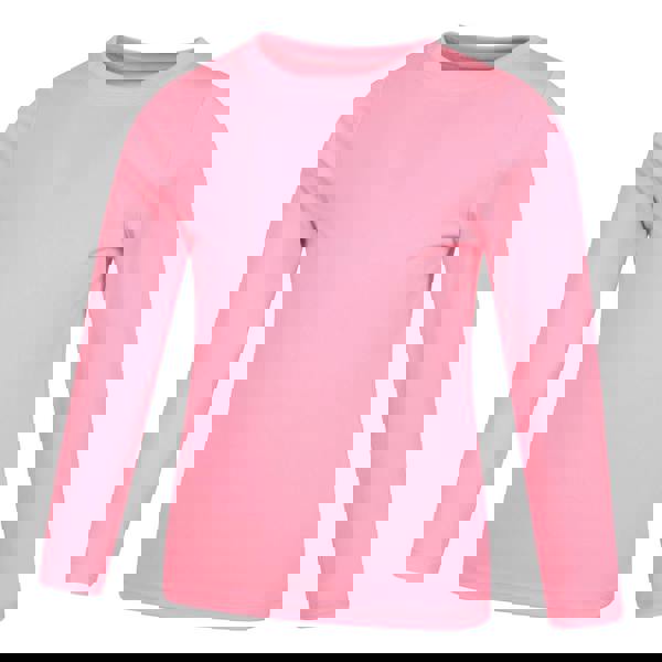 Mountain Warehouse Childrens/Kids Aqua Long-Sleeved Swimming T-Shirt - Bright Pink - 