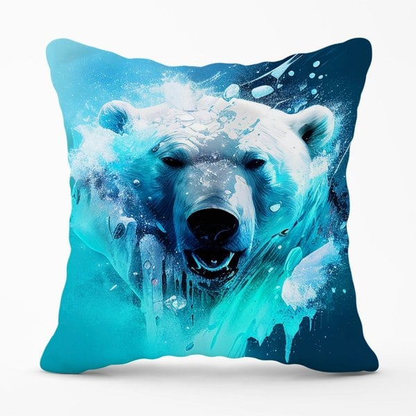 Warren Reed Polar Bear Face Splashart Cushions