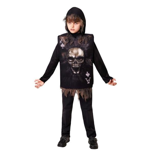 Bristol Novelty Childrens/Kids Skeleton Playing Card Tabard - Black - 